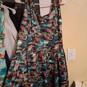 Dolly & Dotty Dinosaur Print Fit & Flare Dress Size 18 Pockets